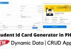 Student Id Card Generator Using PHP and MySQL Database Free Source Code