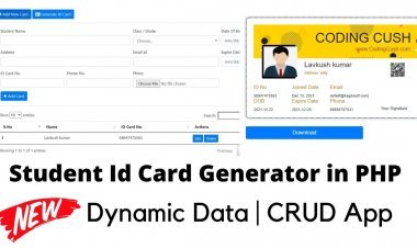 Student Id Card Generator Using PHP and MySQL Database Free Source Code