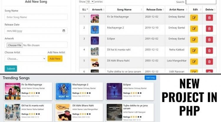 Simple CRUD Music Details Management Project In PHP With Free Source Code