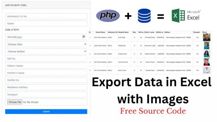 Id Card Business Management System | Data Export in Excel using PHP MySQL