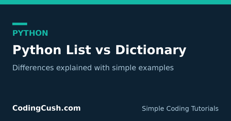 Python List vs Dictionary: What Is the Difference and When to Use Each?