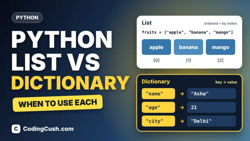 Python List vs Dictionary: What Is the Difference and When to Use Each?