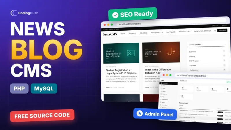 News & Blog CMS in PHP & MySQL (Free Source Code)