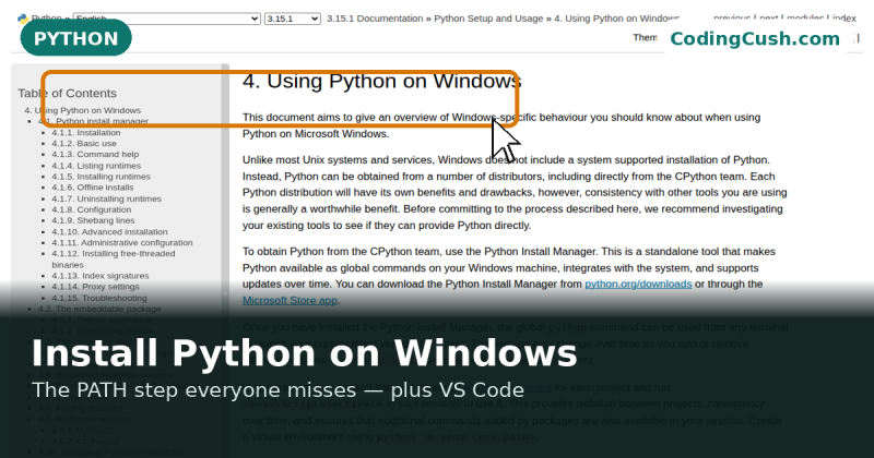 How to Install Python on Windows and Set Up VS Code (Step by Step)