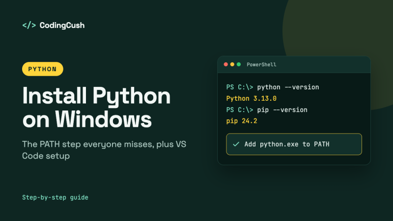 How to Install Python on Windows and Set Up VS Code (Step by Step)