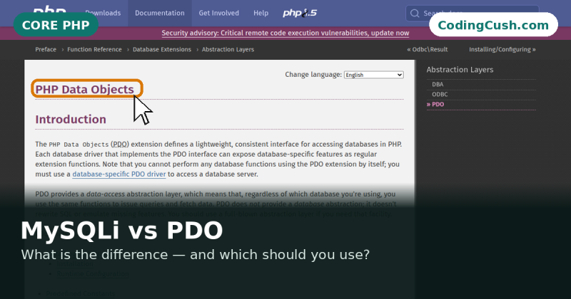 MySQLi vs PDO: What Is the Difference and Which Should You Use?