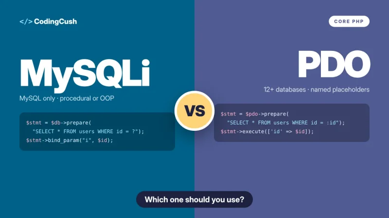 MySQLi vs PDO: What Is the Difference and Which Should You Use?