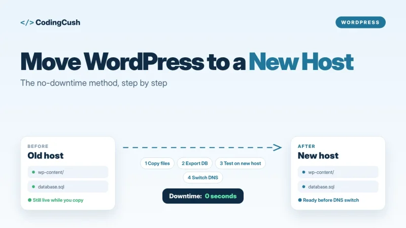 How to Move a WordPress Site to a New Host Without Downtime