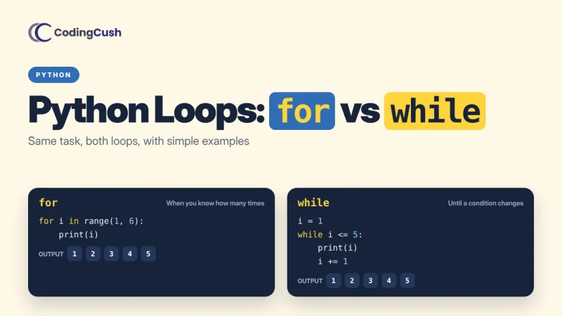 Python Loops Explained: for Loop vs while Loop with Simple Examples