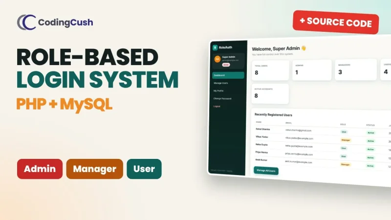 Role-Based Login System in PHP & MySQL (Free Source Code)