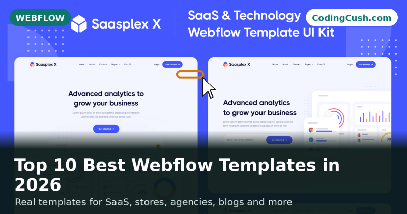 Top 10 Best Webflow Templates in 2026 (With Real Screenshots)