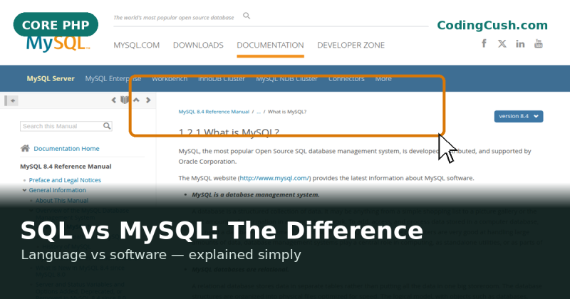 SQL vs MySQL: What Is the Difference?