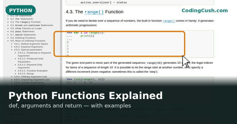 Python Functions Explained with Simple Examples