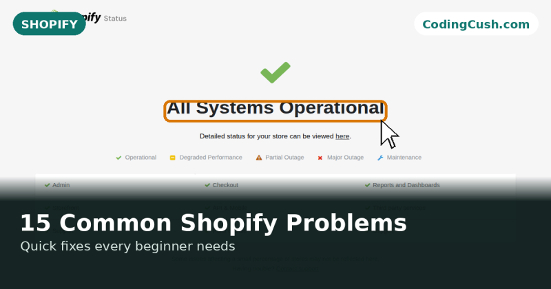 15 Common Shopify Problems and How to Fix Them (Beginner Guide)