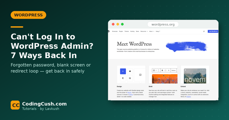 Can't Log In to WordPress Admin? 7 Ways to Get Back In