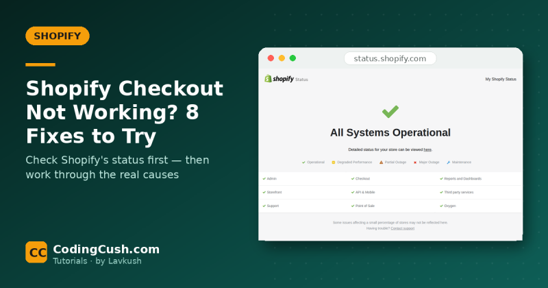 Shopify Checkout Not Working? 8 Fixes to Try Before You Panic
