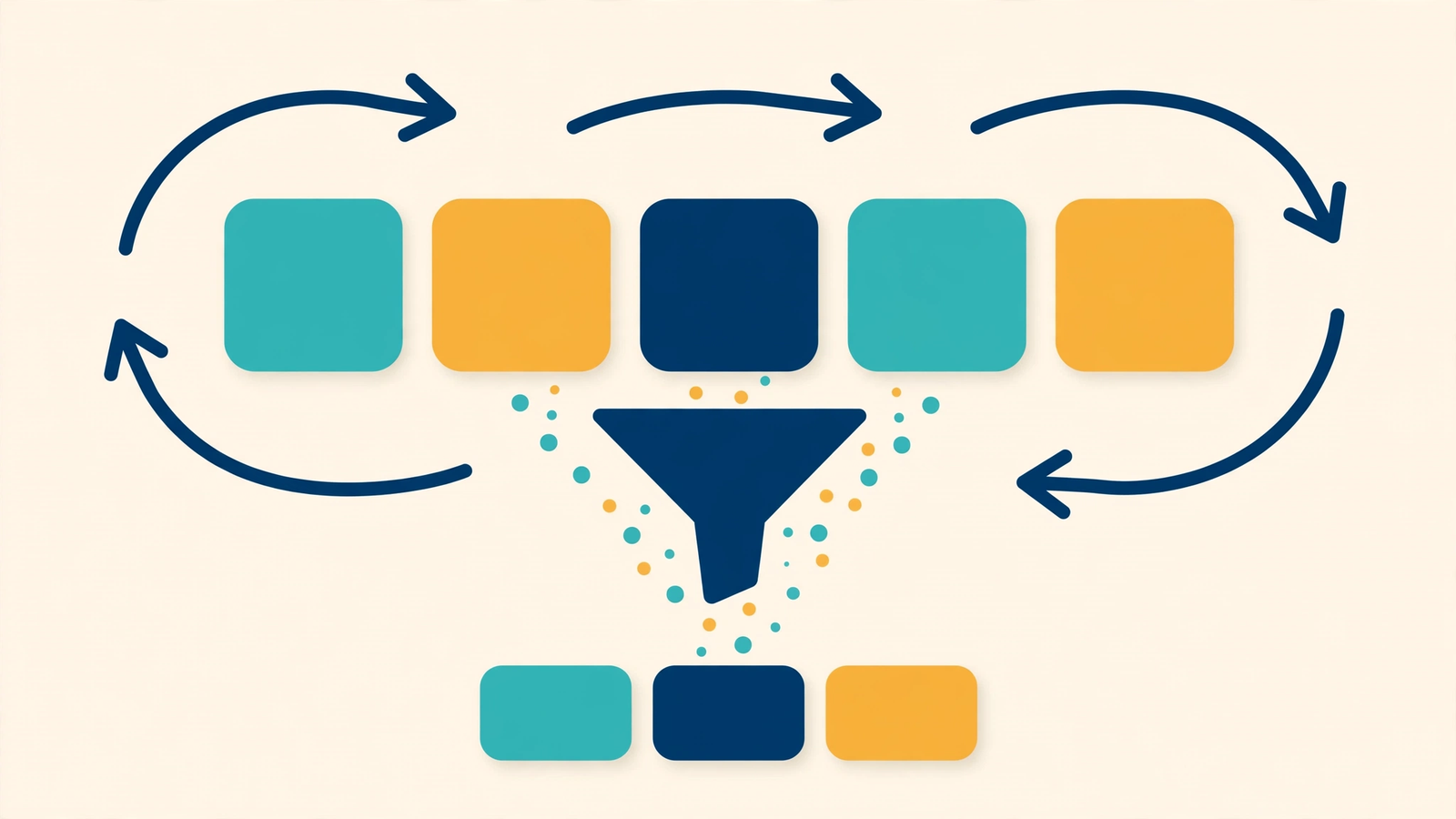 JavaScript array methods map filter and reduce illustration