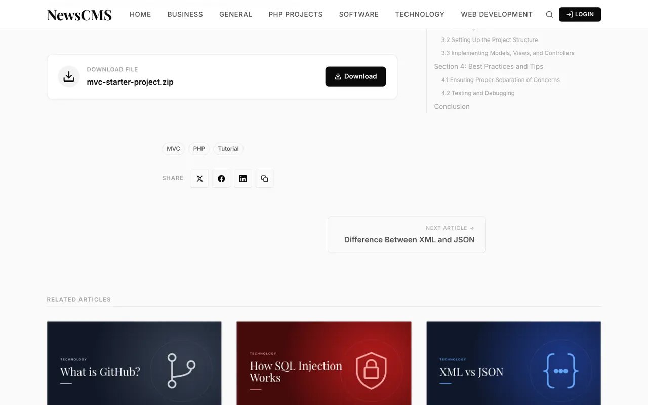 |Download box, tags, share buttons, next article link and related articles