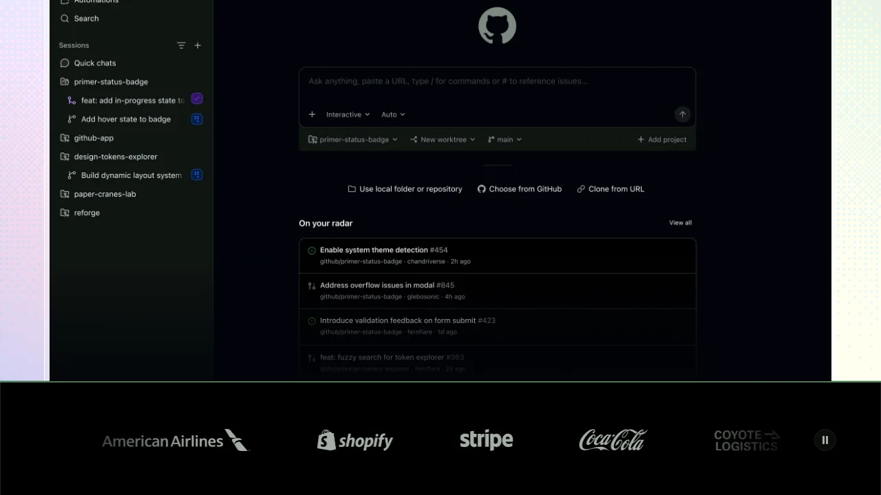 Real screenshot of the official GitHub Copilot features page