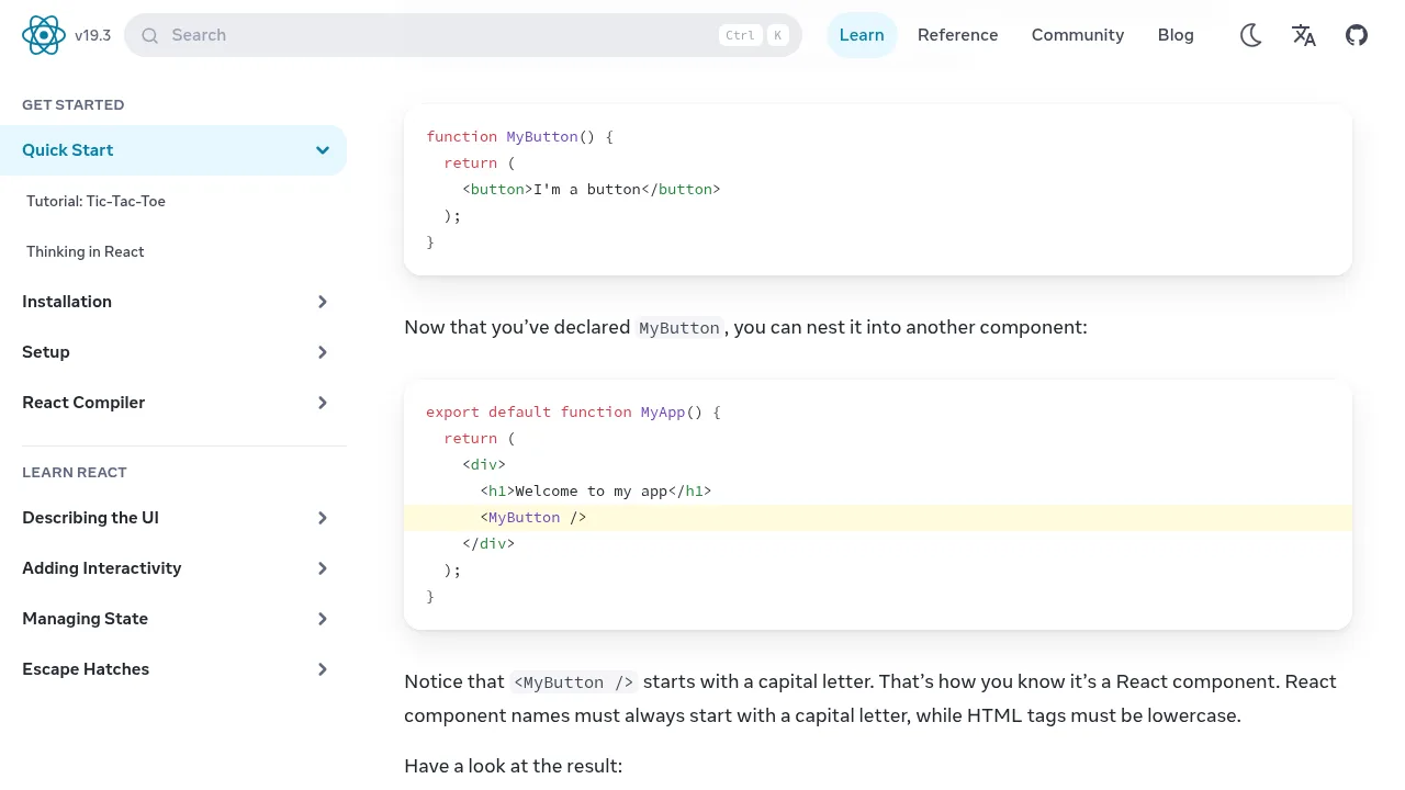 Real screenshot of the official Next.js documentation home page