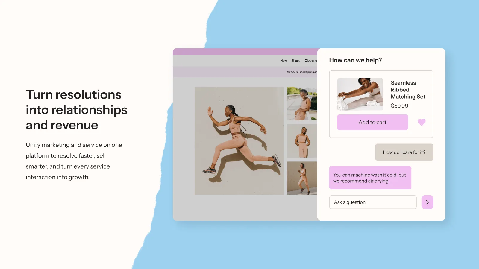 Klaviyo app dashboard shown in its official Shopify App Store listing screenshot