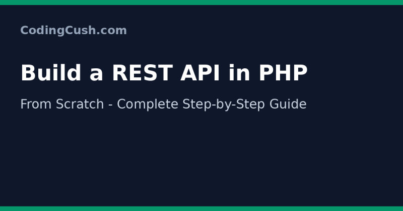 How to Build a Simple REST API in PHP from Scratch: Step-by-Step Guide