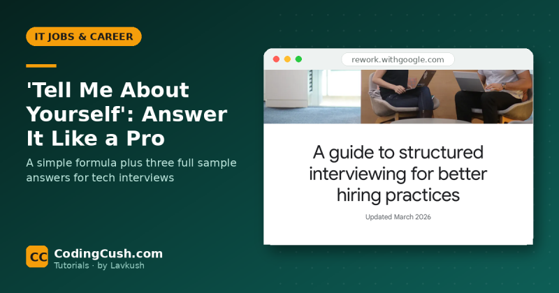 "Tell Me About Yourself": How to Answer in a Tech Interview (With Examples)