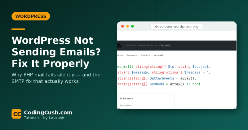 WordPress Not Sending Emails? Why It Happens and How to Fix It