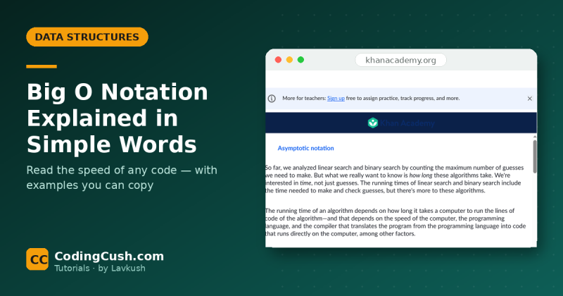 Big O Notation Explained in Simple Words (With Examples)