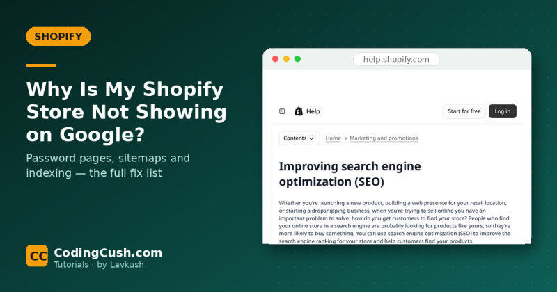 Why Is My Shopify Store Not Showing on Google? Indexing Fixes